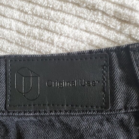 Original Use Black Distressed Cutoff Denim Shorts - Picture 8 of 16